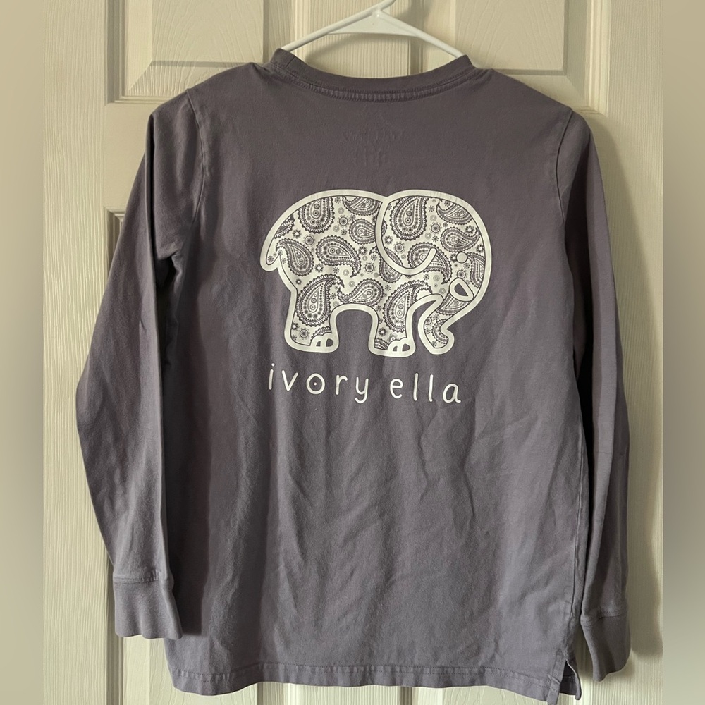 Ivory Ella XXS Purple/Grey Long-sleeved T-shirt